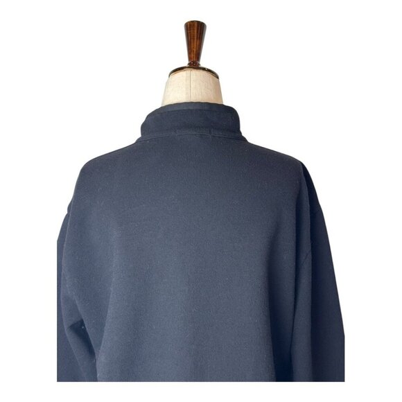 Standard James Perse Sweatshirt Men Small Black Knit Quarter Zip Pullover - Picture 4 of 10